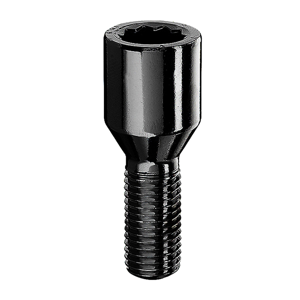 Radschraube M14x1.25 Kegel 60° SW-Stern L-30 schwarz