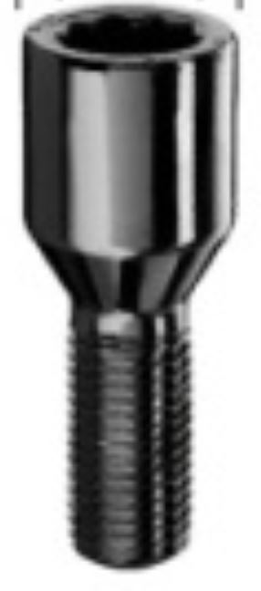 Radschraube M14x1.5 Kegel 60° SW-Stern L-33 schwarz