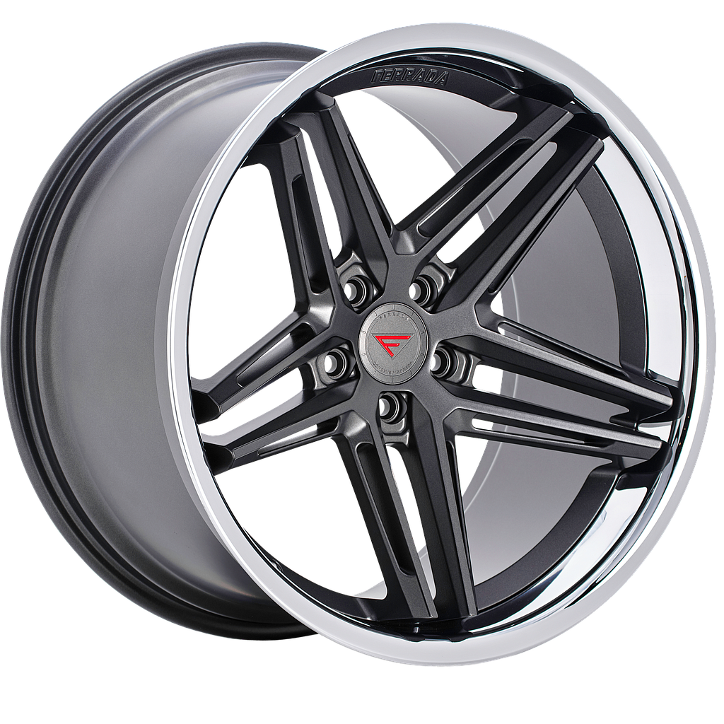 FERRADA CM1 Matte Graphite / Chrome Lip 9x20 66.6 60° Kegel