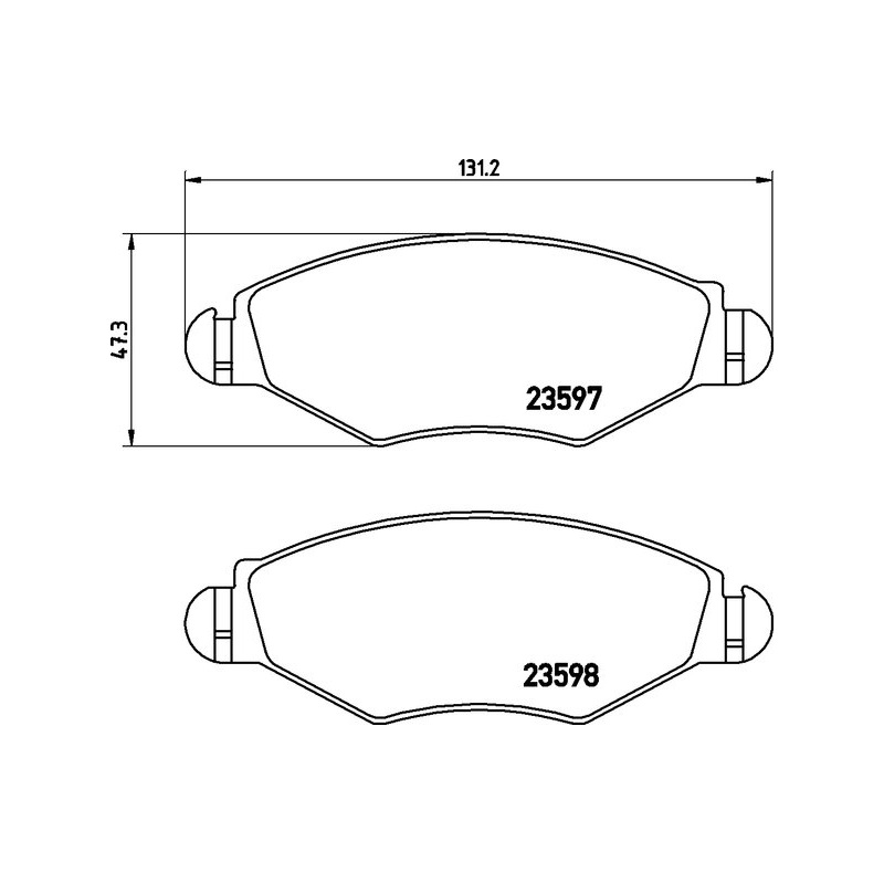 Plaquettes de frein 206/206+ Bosch avant