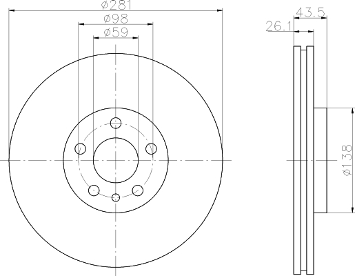 Disque de frein avant