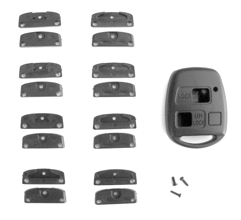 Boîtier de clé avec 2 ou 3 boutons anvec 8 adaptateurs