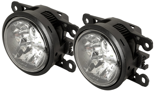 Jeu projecteurs LED phares de jour par défaut et antibrouillard