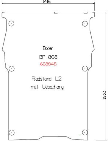 Pianale in legno, 1-pezzo L2 Berlingo / Partner 2008-
