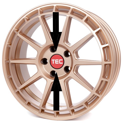 Nabendeckel Tec GT8 Silber/ Rot (Felgendimension angeben!) 