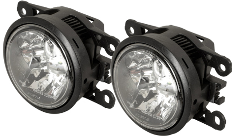 Jeu projecteurs LED phares de jour par défaut et antibrouillard