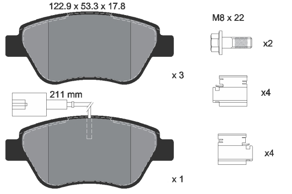 Brake Pad Set, disc brake
