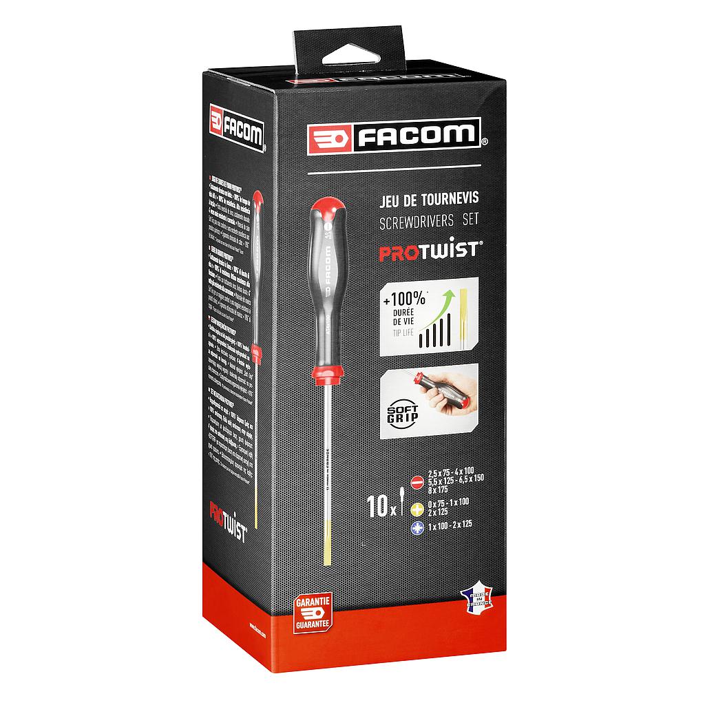 FACOM Jeu Tournevis Prot2 10Pce