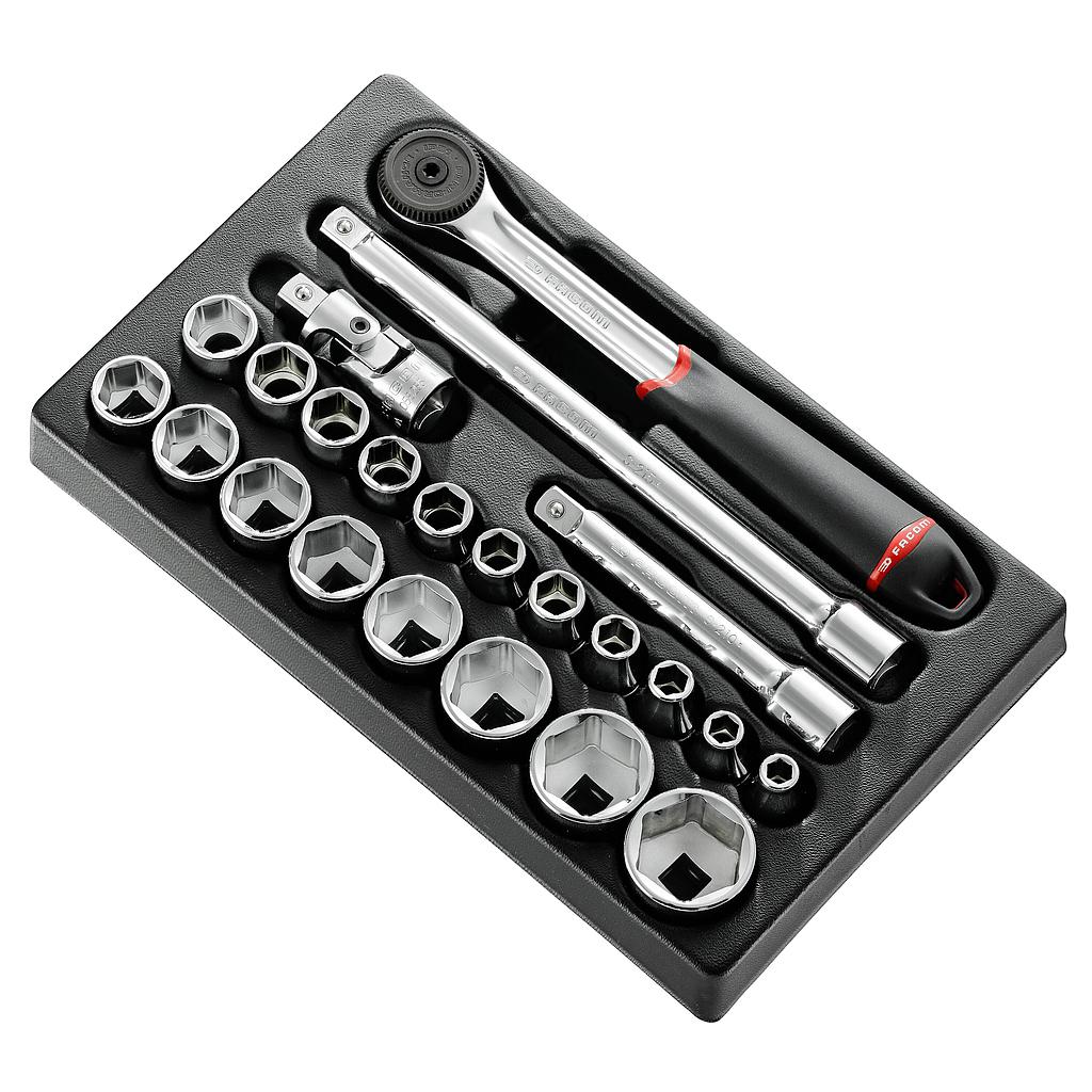 FACOM Mod Douil 1/2' 6P Mm S.161B 23Pc
