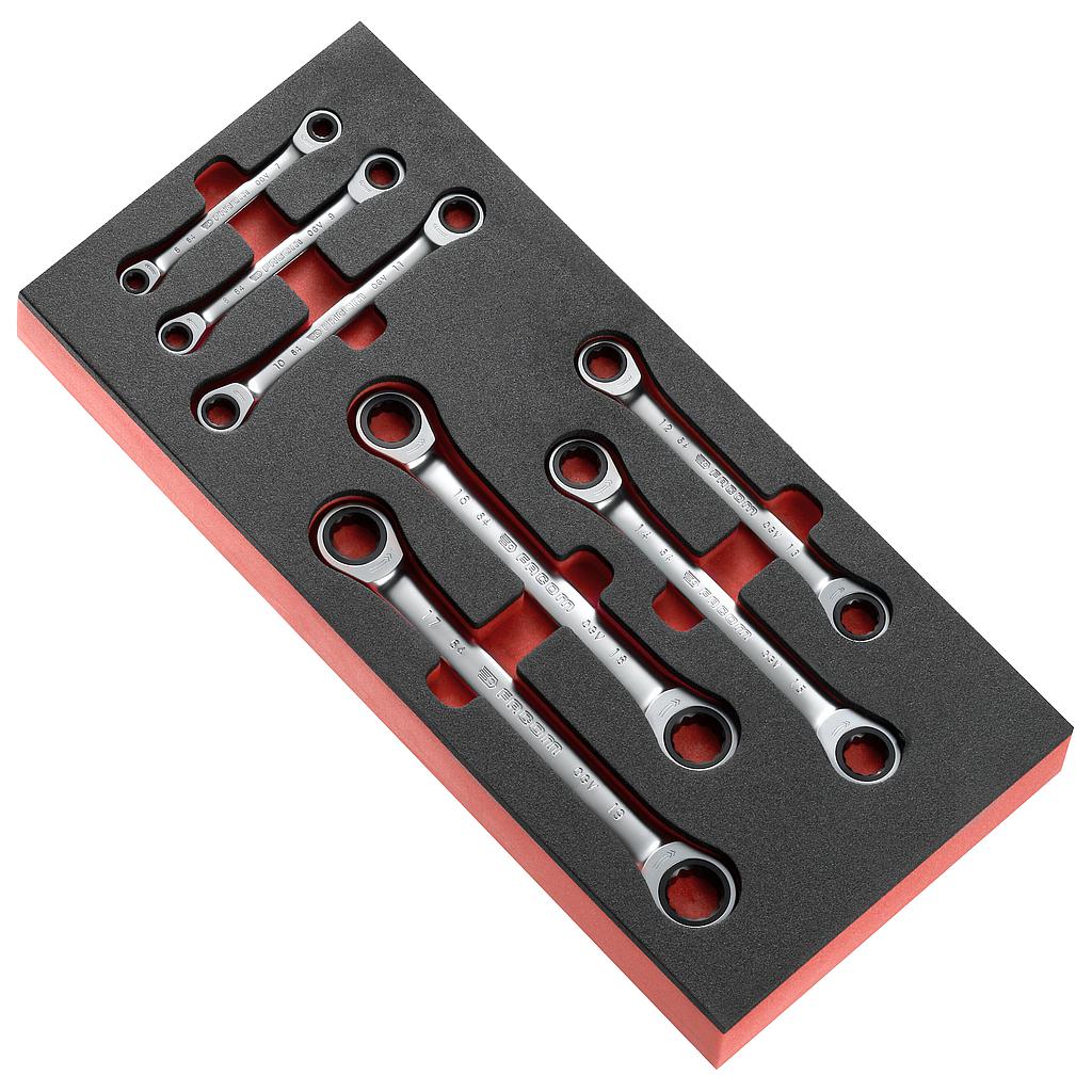 FACOM Modul - Ringratschenschluessel, 7-Tlg