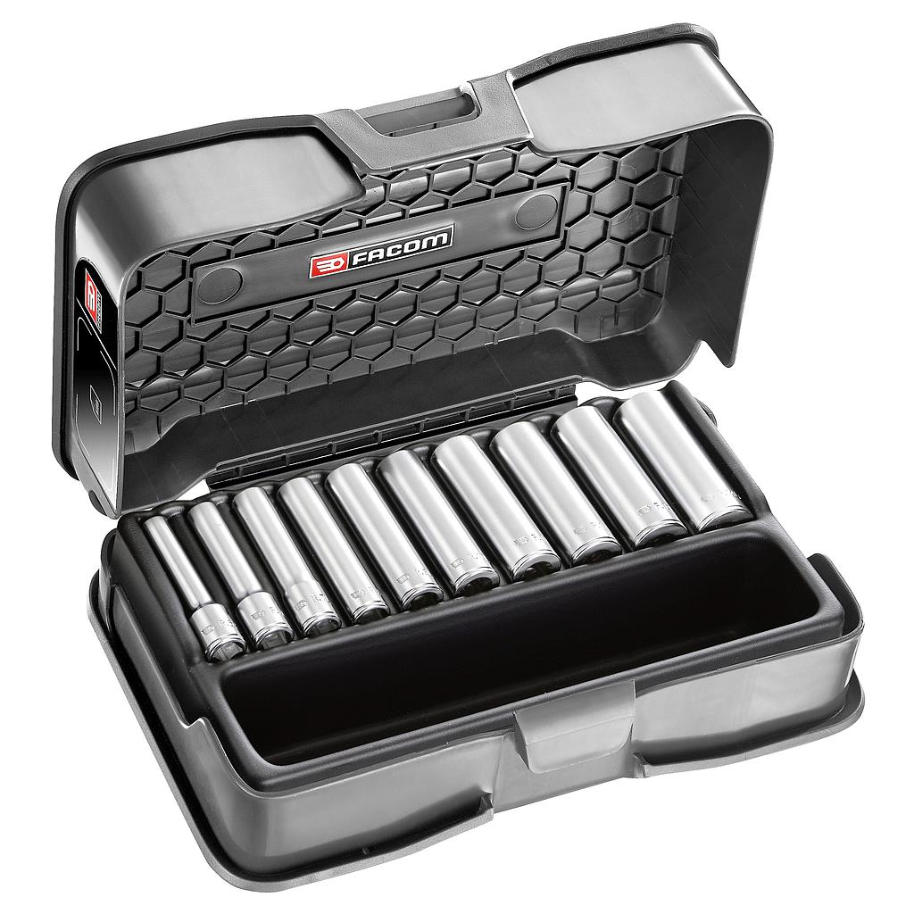 FACOM Coffret Douil 1/4' Longues 6P Mm 10Pc