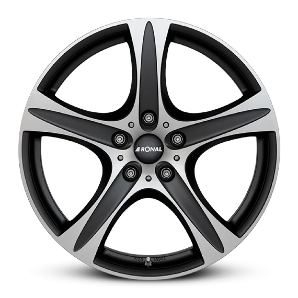 RONAL R55 SUV MATT BLACK-FRONT CUT 8.5x18 ET55 5x112 66.5