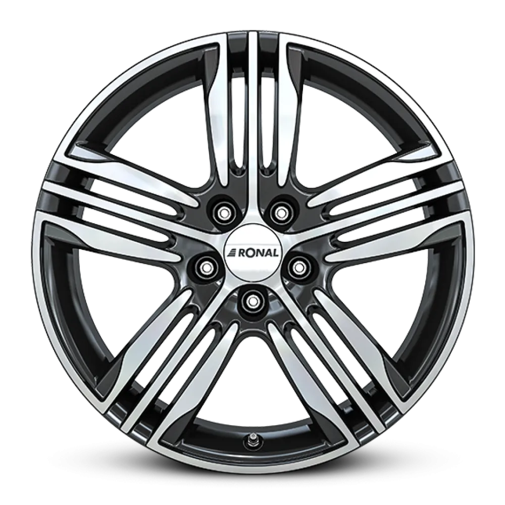 RONAL R57 BLACK-FRONT CUT 7.5x17 ET48 5x112 76.0