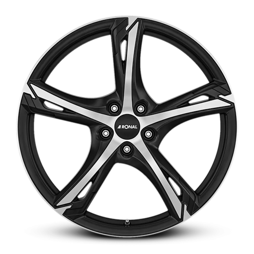RONAL R62 JET BLACK-MATT-FRONT CUT 8.0x19 ET55 5x108 63.4