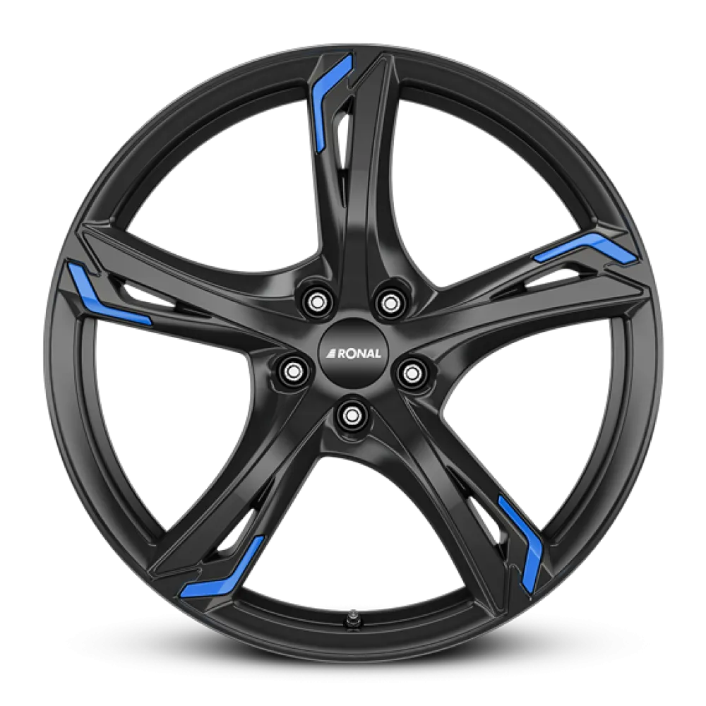 RONAL R62 Blue JET BLACK 7.5x18 ET45 5x112 76.0
