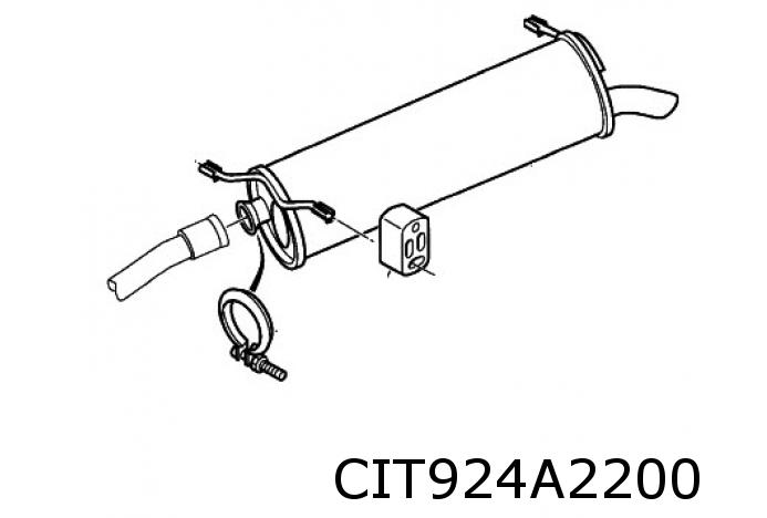 Xantia Berline (2.0i-Turbo) achterdemper