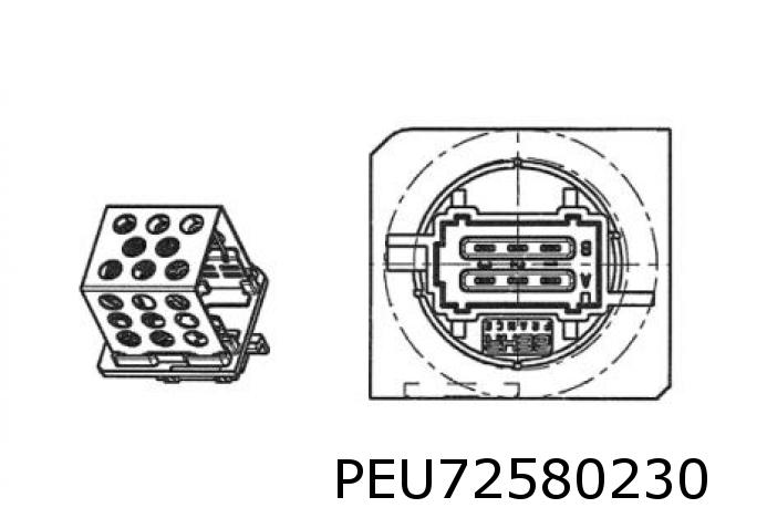 Heizmodul Widerstand 206+ mit manueller Klimaanlage