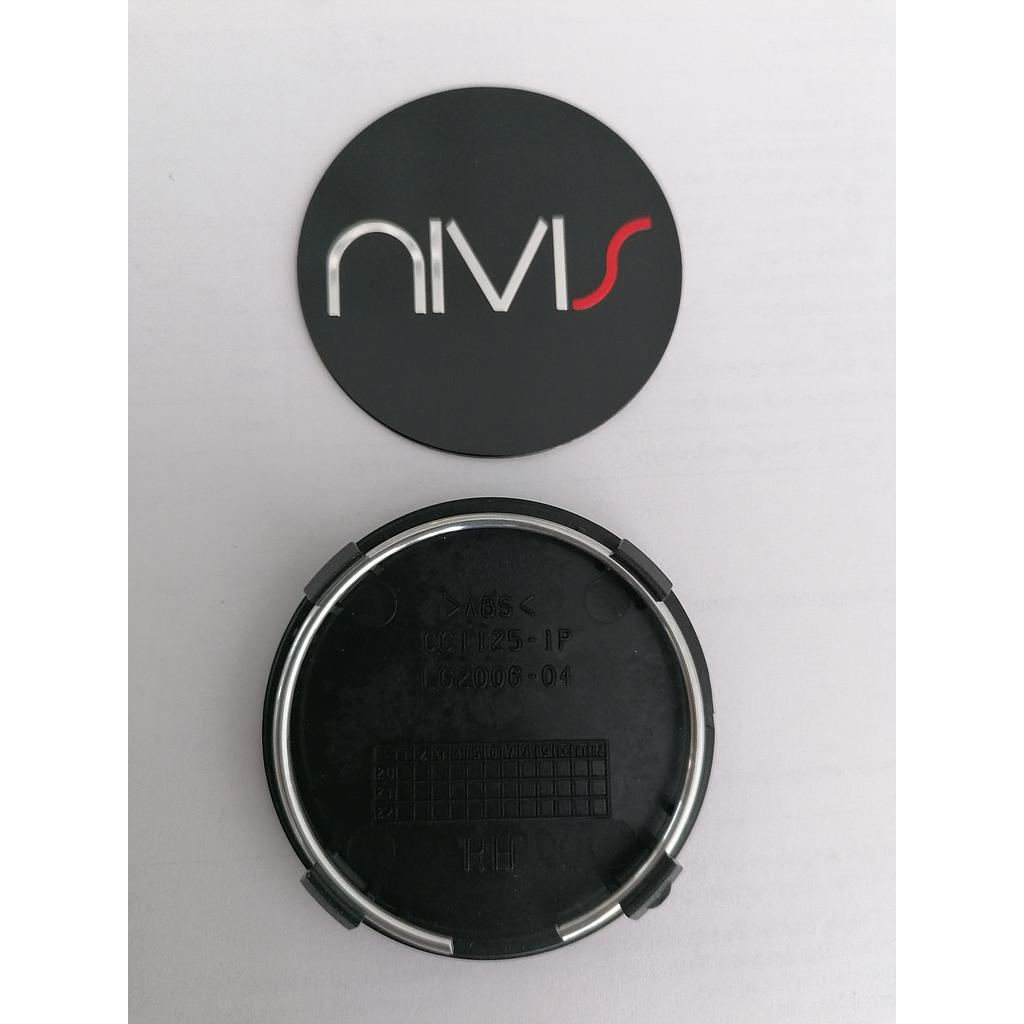 Cache-moyeu pour jantes aluminium Nivis argent pour NIVIS 280 / 206 60mm Audi