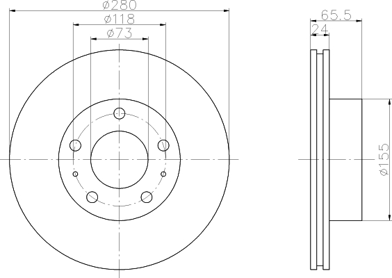 Bremsscheibe vorne Ford Kuga