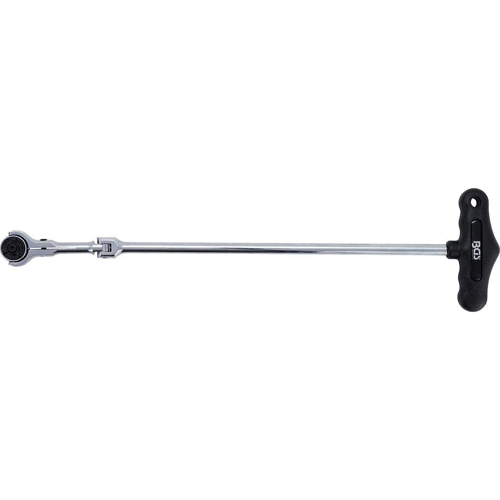 Gelenkknarre mit T-Griff, abwinkelbar | Abtrieb Aussenvierkant 6,3 mm (1/4")