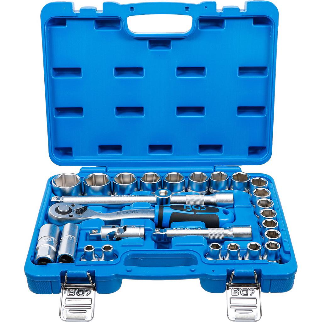 Steckschlüssel-Satz | Antrieb 12,5 mm (1/2") | SW 8 - 32 mm | 27-tlg.
