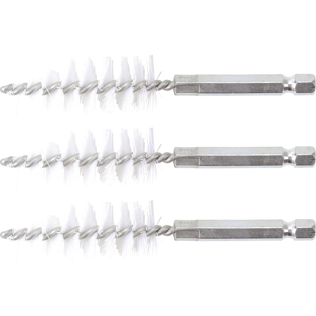 Nylonbürste | 18 mm | Antrieb Aussensechskant 6,3 mm (1/4") | 3-tlg.