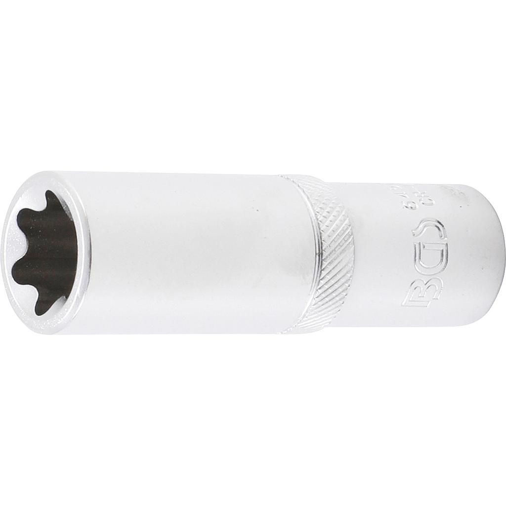 Steckschlüssel-Einsatz E-Profil, tief | Antrieb Innenvierkant 12,5 mm (1/2") | SW E20