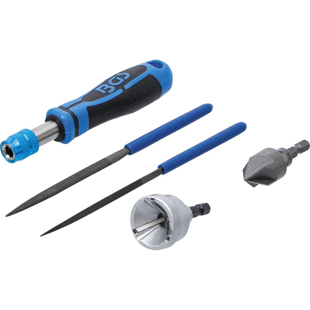 Aussen- / Innen-Entgrater und Feilen-Satz | 5-tlg.