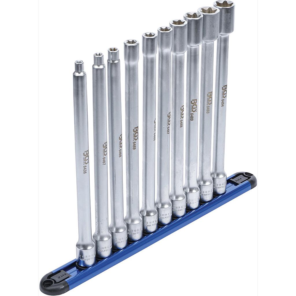 Steckschlüssel-Einsatz-Satz E-Profil | XXL | Antrieb Innenvierkant 10 mm (3/8") | SW E6 - E20 | 10-tlg.