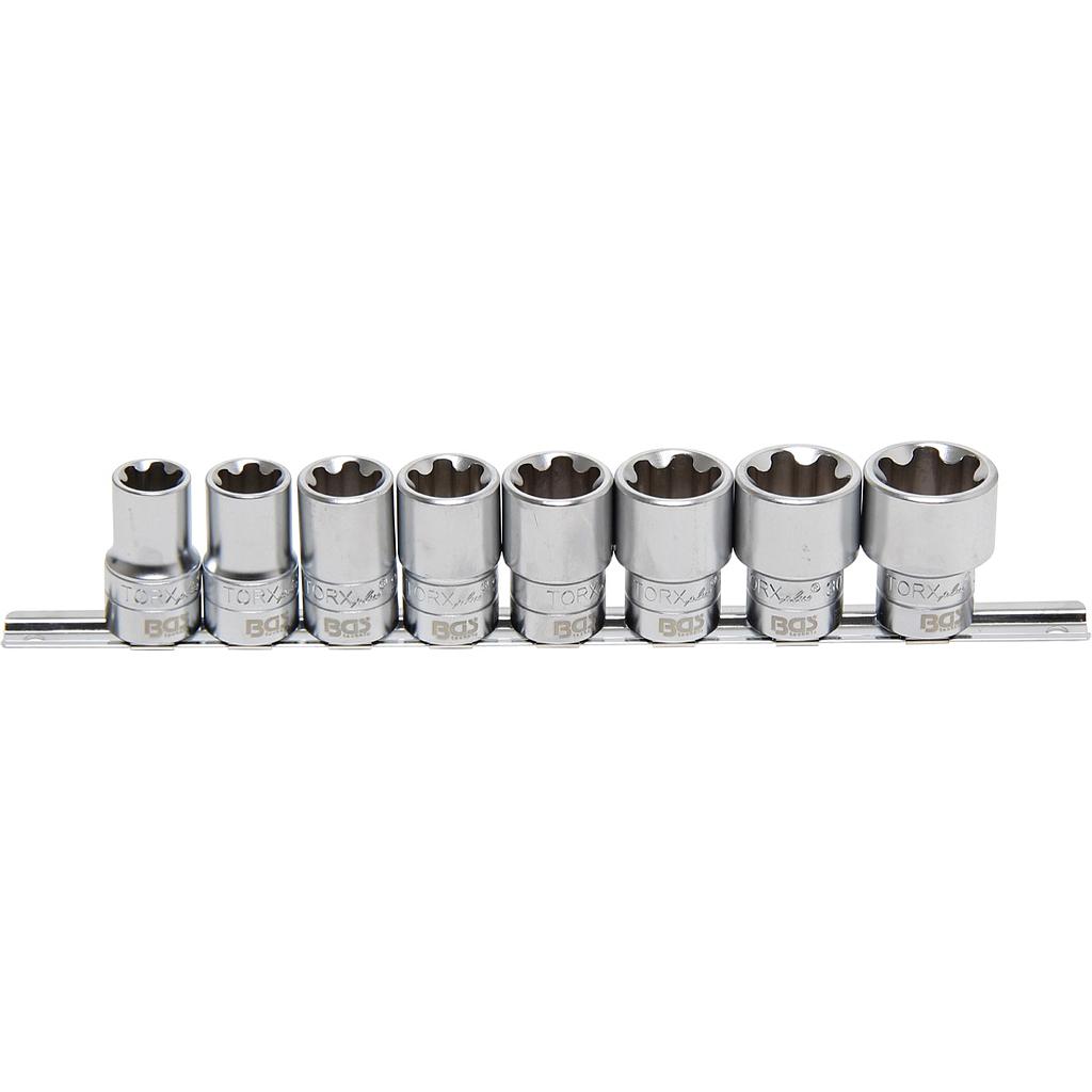 Steckschlüssel-Einsatz-Satz T-Profil Plus (für Torx Plus) | Antrieb Innenvierkant 12,5 mm (1/2") | SW 18EP - 32EP | 8-tlg.