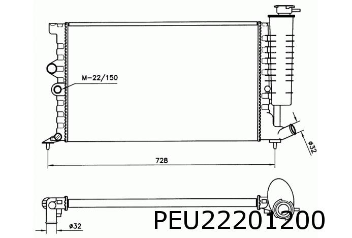 Radiator, engine cooling