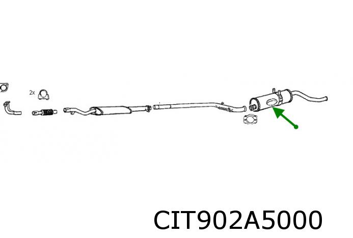 Pot echappement CX arrière