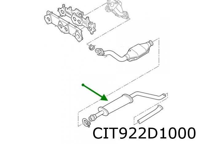 Pot echappement XM 2,0 Turbo avant